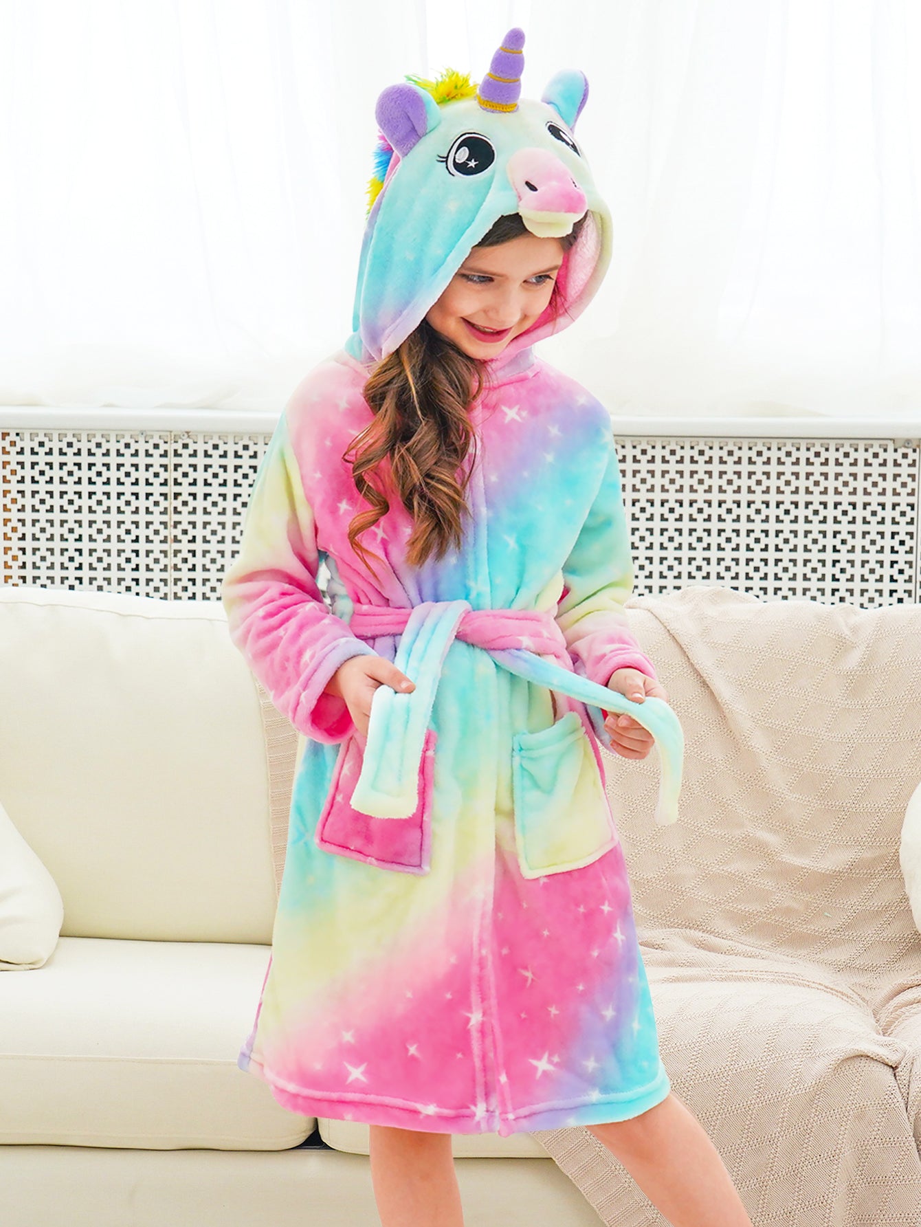 Buy JoJo Maman Bébé Girls' Unicorn Print Dressing Gown from Next