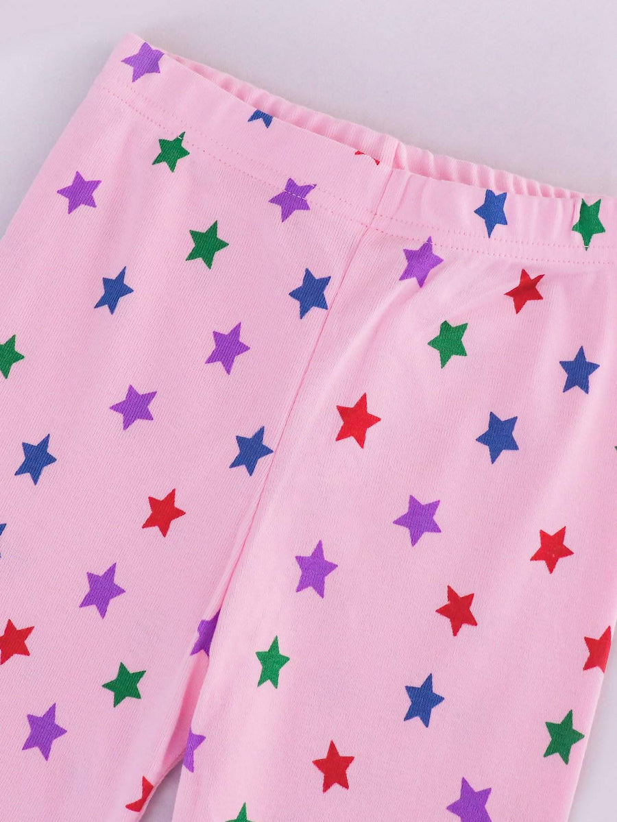 Girls' Snug Fit Cotton Pajama Set Sleepwear Purple Mermaid
