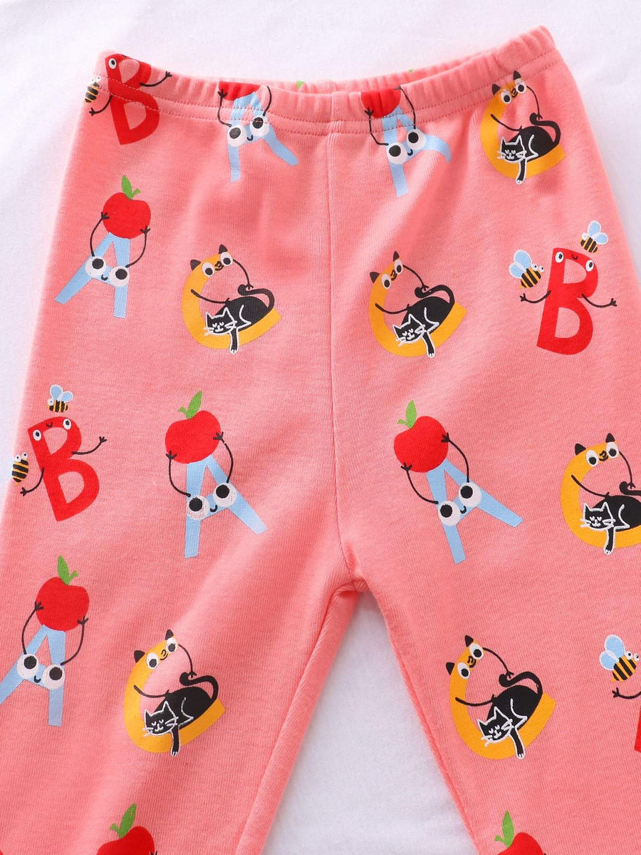 Girls' Snug Fit Cotton Pajama Set Sleepwear Dog