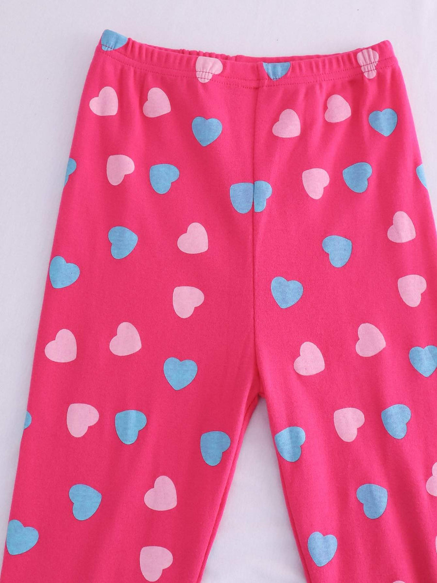 Girls' Snug Fit Cotton Sheep Pink Heart sloth Pajama Set Sleepwear