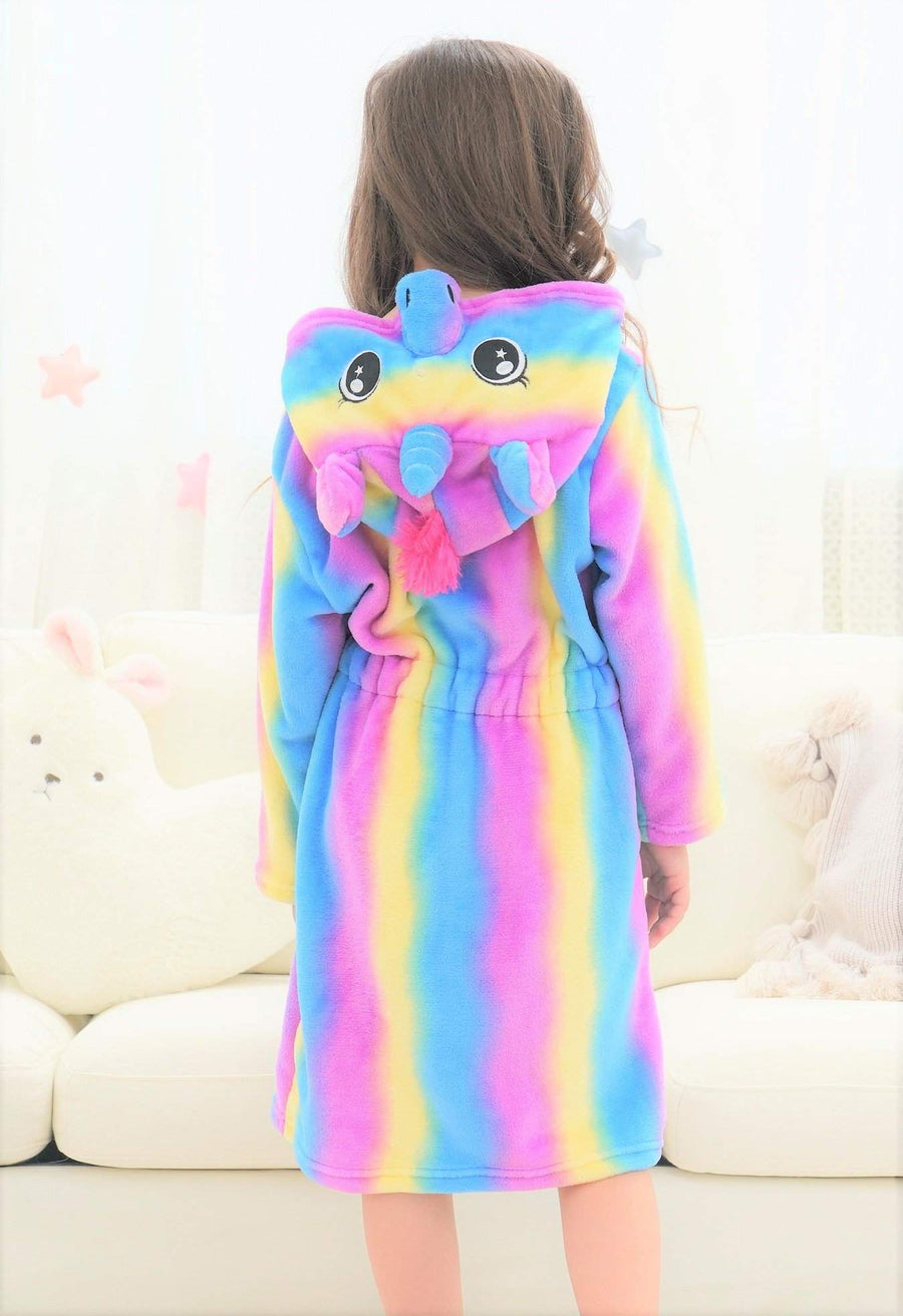 Unicorn Girls Robes Pajamas Rainbow Galaxy Soft Onesie Hooded Bathrobe Sleepwear For Girls - Doctor Unicorn