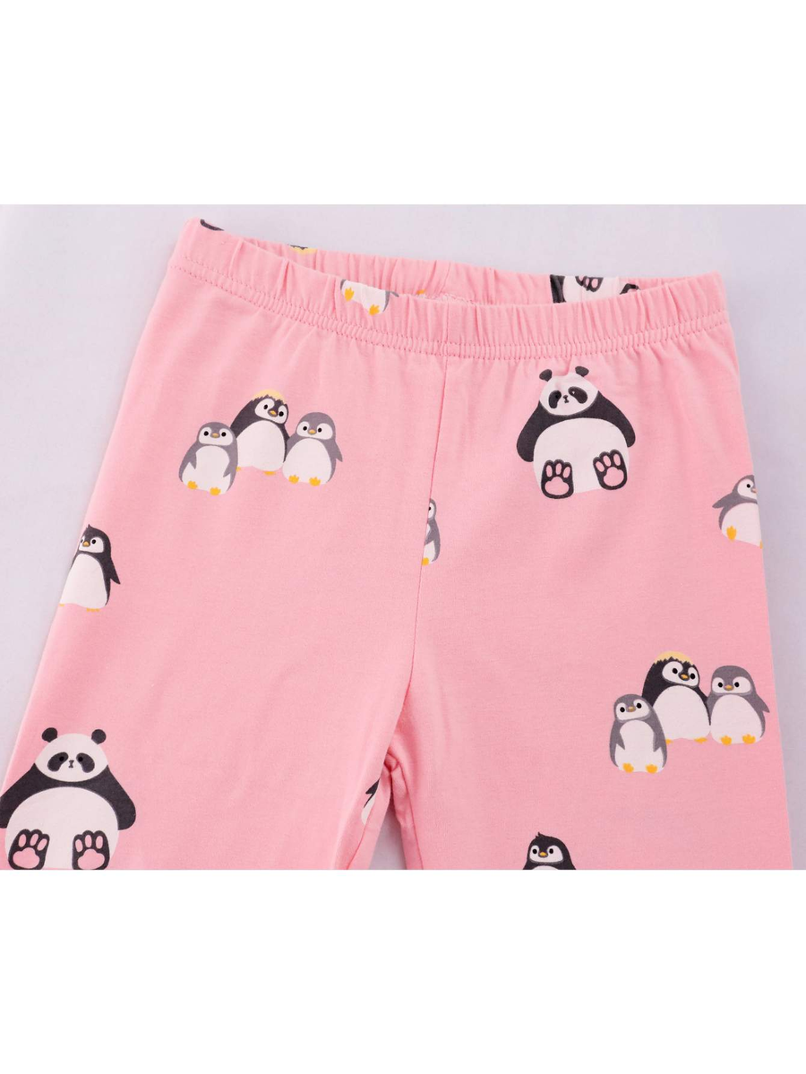 Girls' 6-Piece Snug-Fit Cotton Pajama Set Sleepwear Penguin/Panda