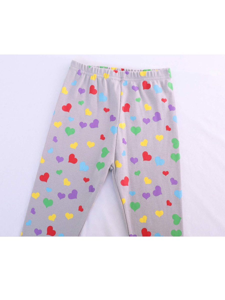 Girls' Snug Fit Cotton Rainbow Love Pajama Set Sleepwear