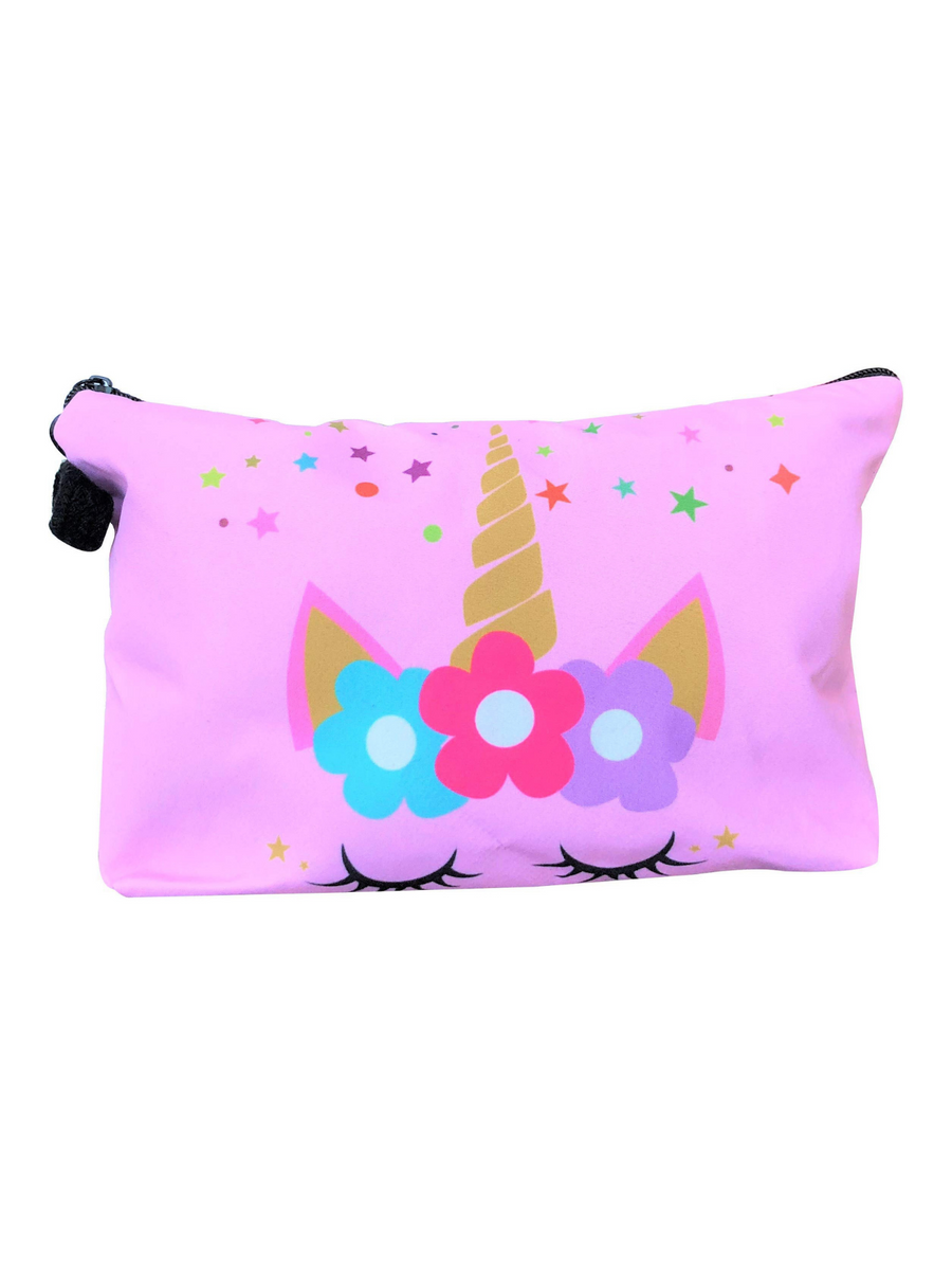 Unicorn Gifts for Girls - Unicorn Drawstring Backpack/Makeup Bag/Bracelet/Inspirational Necklace/Hair Ties (Pink Star Unicorn)