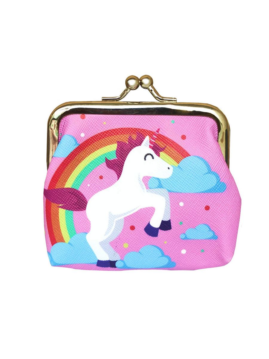 Unicorn Gifts for Girls - Unicorn Drawstring Backpack/Makeup Bag/Bracelet/Necklace/Hair Ties/Keychain/Sticker (Pink Unicorn Head 2)
