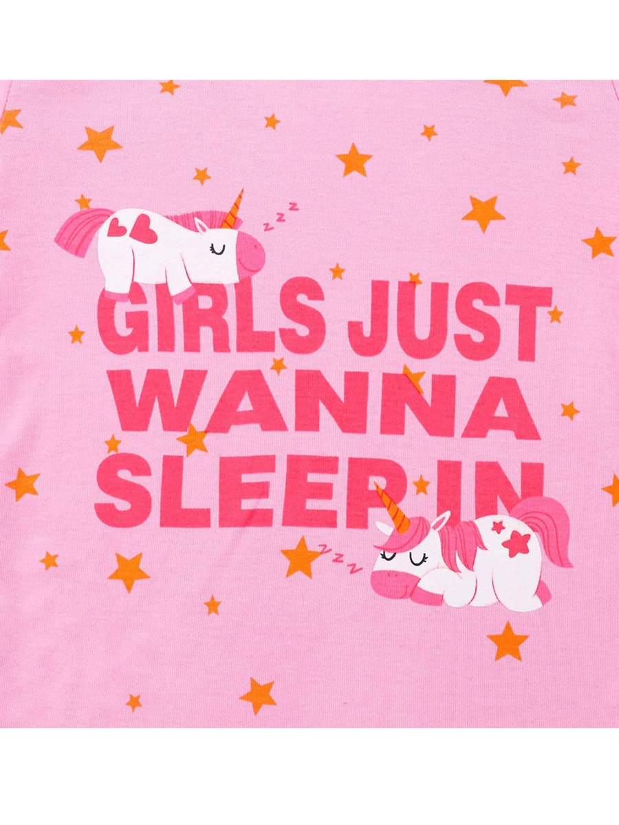Girls' 6-Piece Snug-Fit Cotton Pajama Set Sleepwear Unicorn/Sleep in