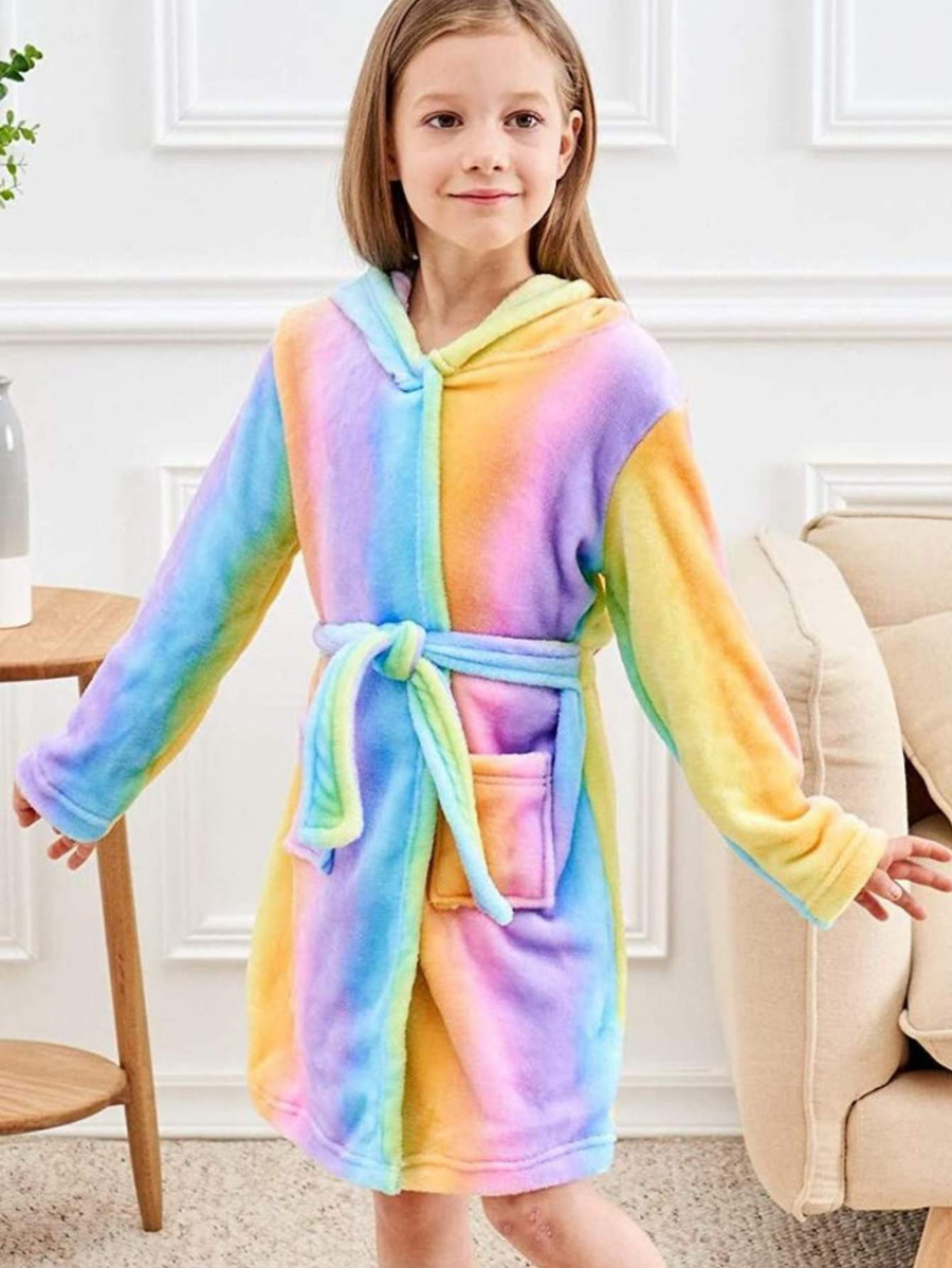 Unicorn Girls Robes Pajamas Soft Onesie Hooded Bathrobe Sleepwear Matching Doll & Girls - Doctor Unicorn