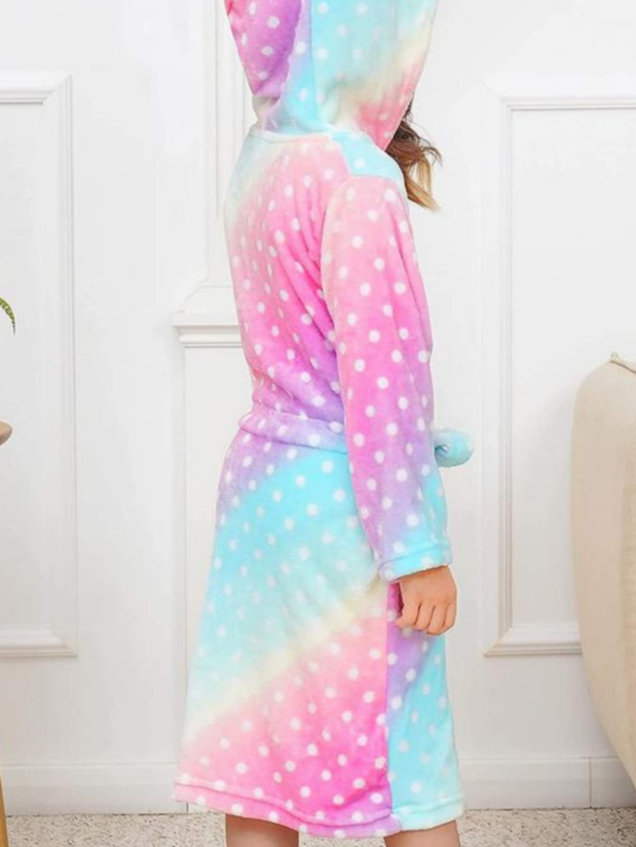 Unicorn Girls Robes Pajamas Pink/Purple/Blue Soft Onesie Hooded Galaxy Bathrobe Sleepwear For Girls- Doctor Unicorn