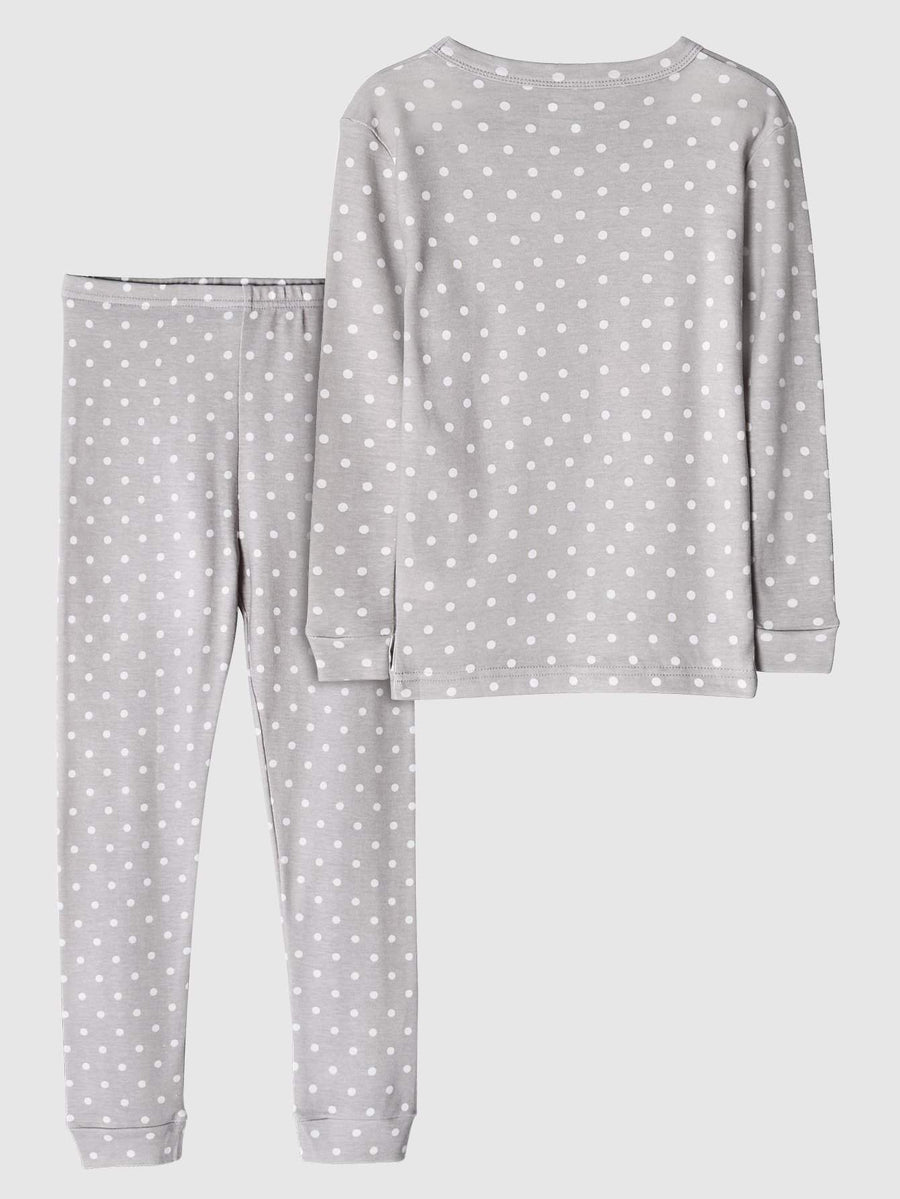 Girls' Snug Fit Cotton Sheep Grey sloth Pajama Set Sleepwear